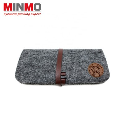 Logo customized sunglasses soft case,felt material soft case,lightweight fashion soft case